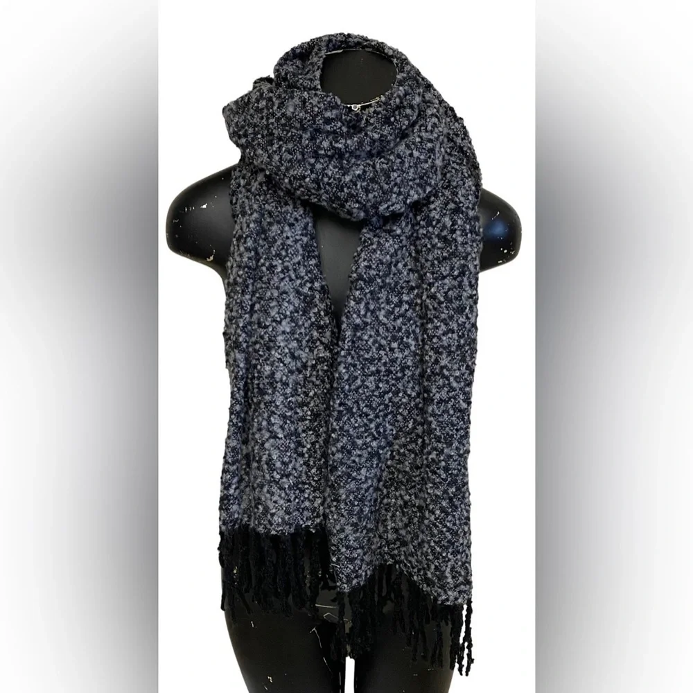 3 piece set Black Gray Blue Scarves